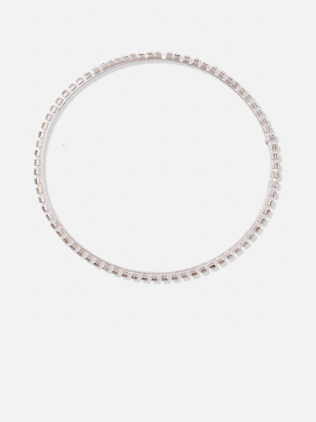 ATIBELLE Set Of 22 Silver-Plated & Stone-Studded Metal Bangles