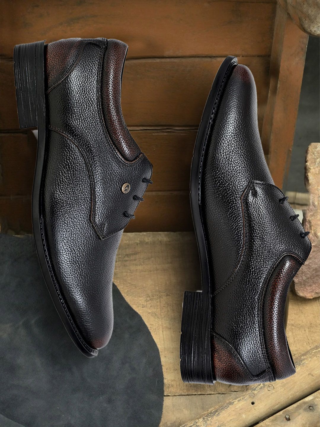 Allen Cooper Men Leather Formal Derbys-image-6