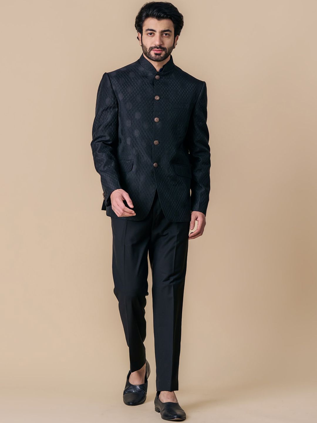 Tasva Self-Design Silk Bandhagala Blazers-picture-39