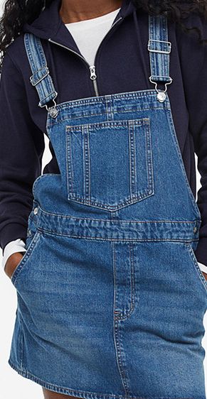 Buy H&M Women Denim Dungaree Dress - Dresses for Women 22066778 | Myntra