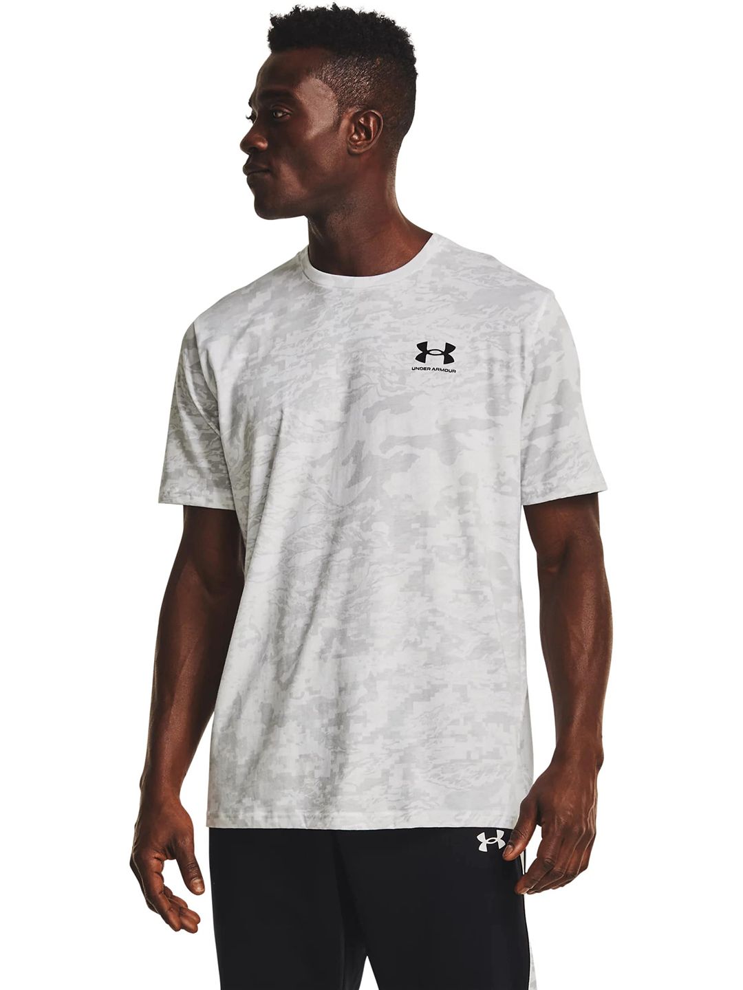 UNDER ARMOUR Camouflage Print Short Sleeve Loose T-shirt