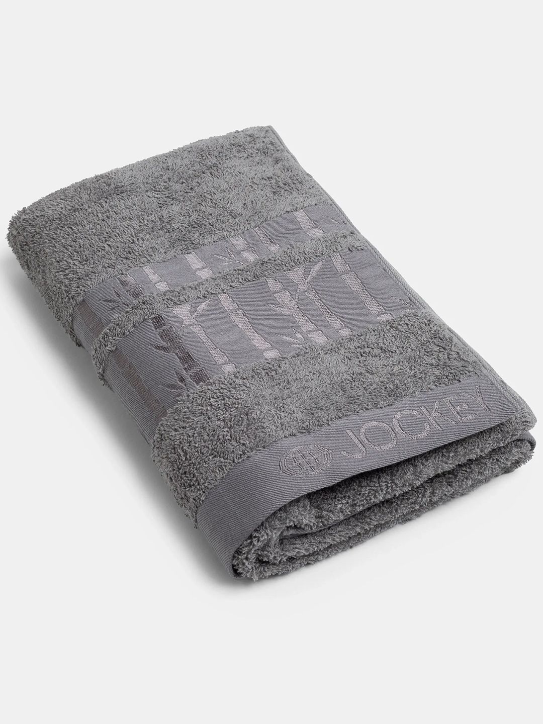 Jockey Men Grey 600 GSM Bamboo Cotton Ultrasoft Antimicrobial Bath Towel-image-25