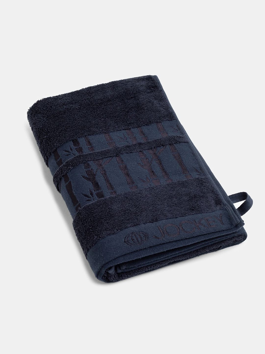 Jockey Men Navy-Blue 600 GSM Bamboo Cotton Antimicrobial Bath Towel-picture-43