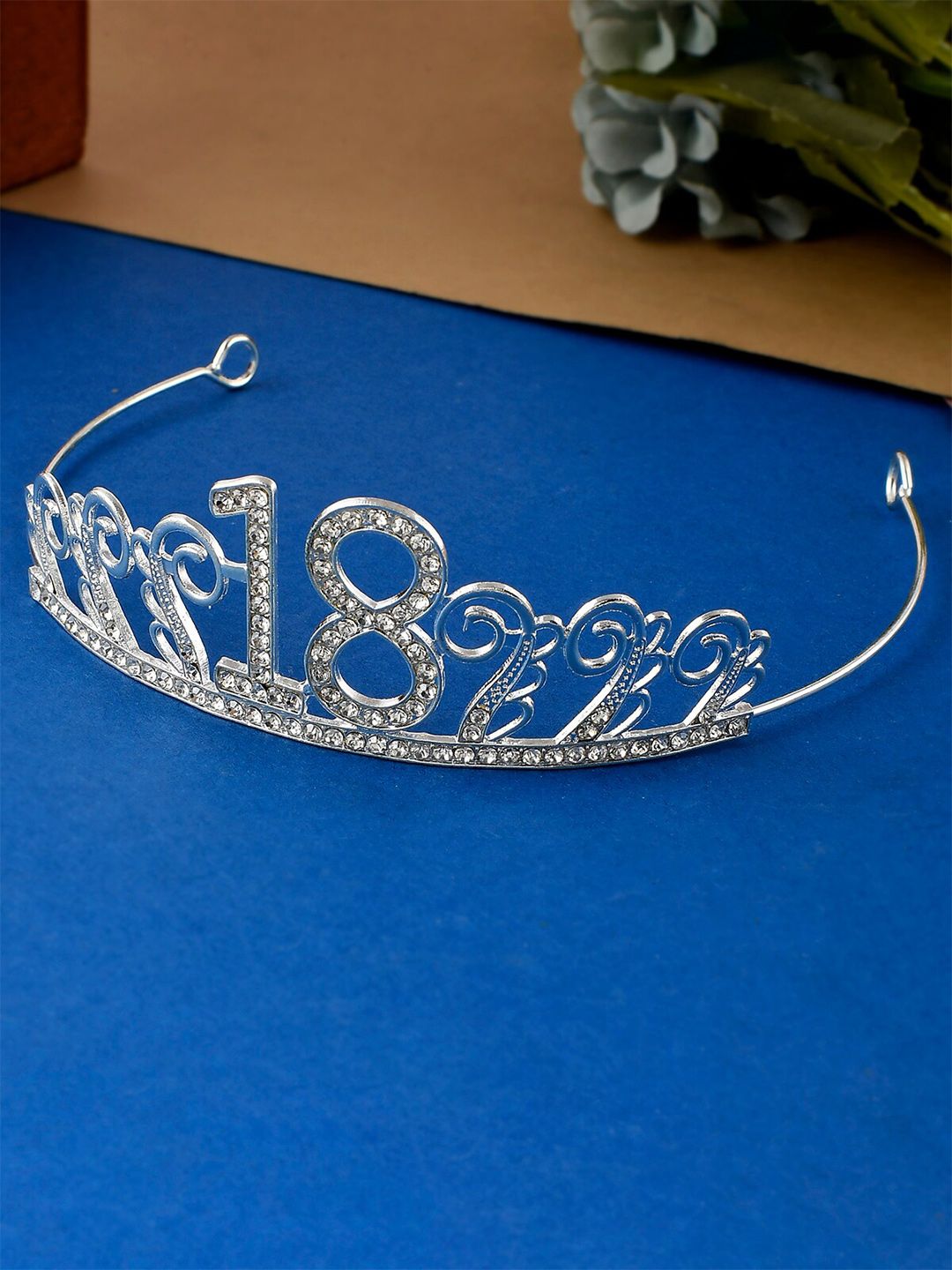 AQUASTREET Women Silver-Toned & White Tiara-image-28