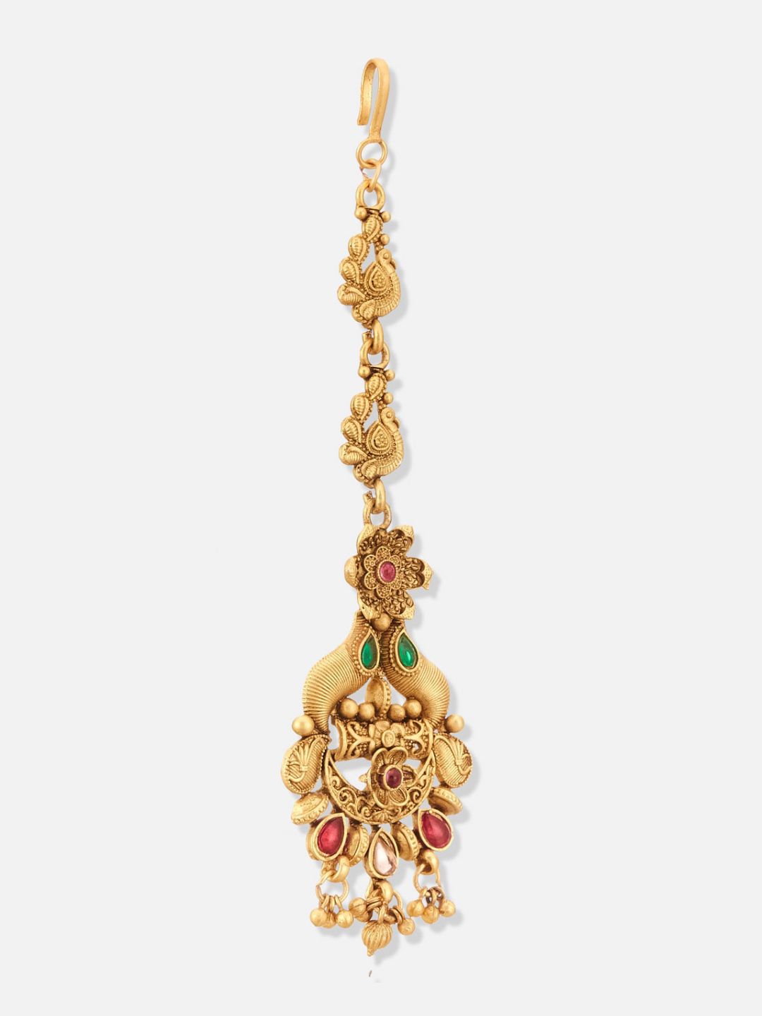 ATIBELLE Gold-Plated Stone-Studded Maangtikka