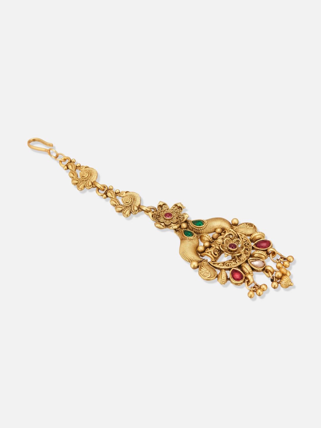 ATIBELLE Gold-Plated Stone-Studded Maangtikka