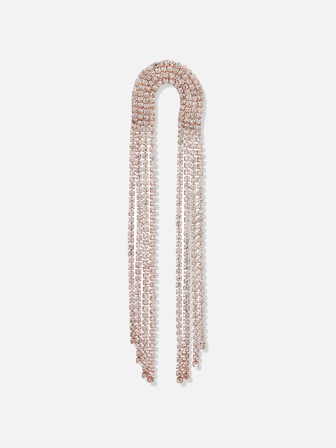 ATIBELLE Rose Gold-Plated Contemporary Drop Earrings