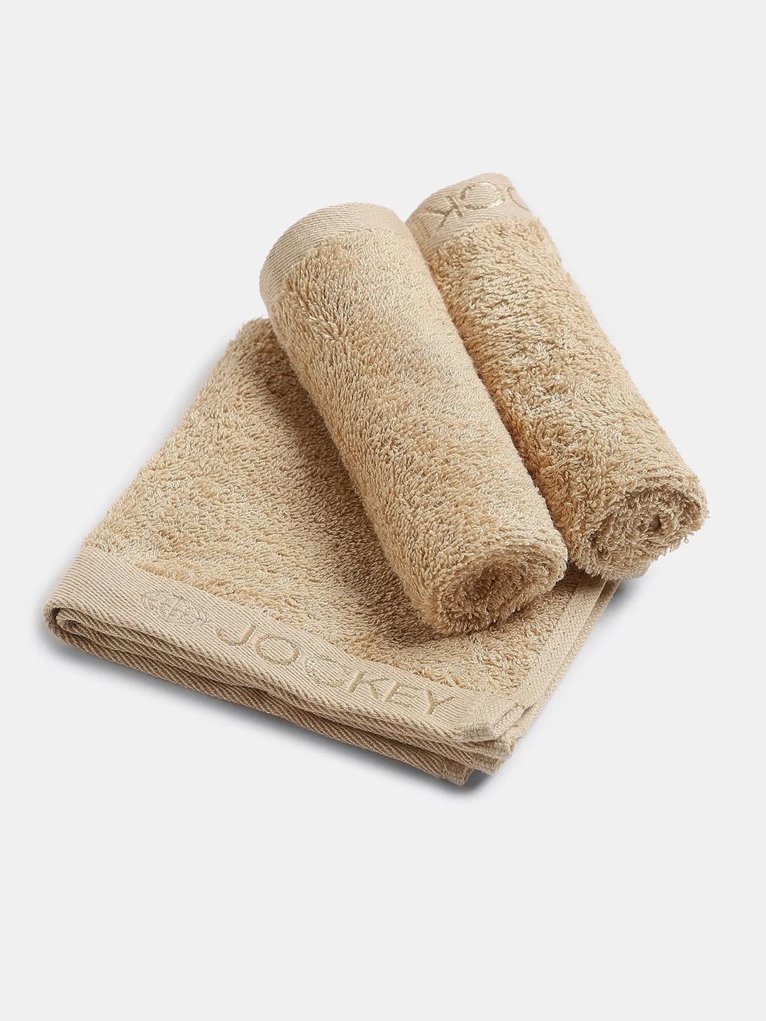 Jockey Beige 3 Pcs 600 GSM Face Towels-image-1