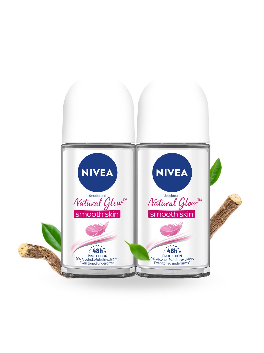 Nivea Women Set of 2 Natural Glow Smooth Skin Roll On Deodorants - 50 ml Each-picture-26