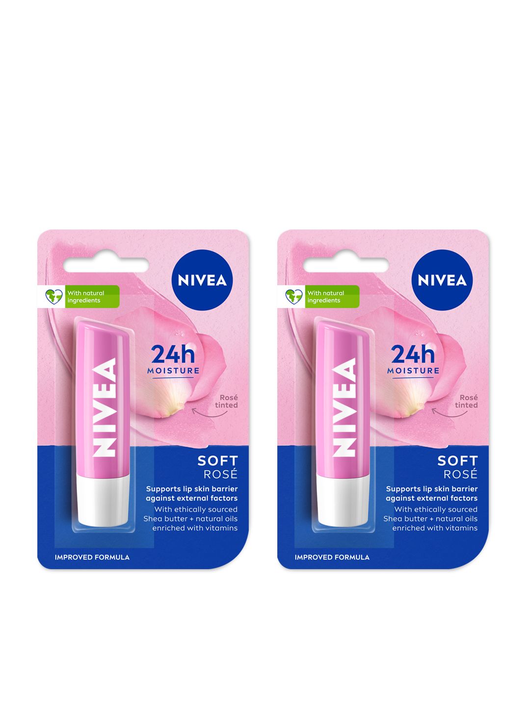 Nivea Set of 2 Soft Rose Caring Lip Balm - 4.8g each-picture-50