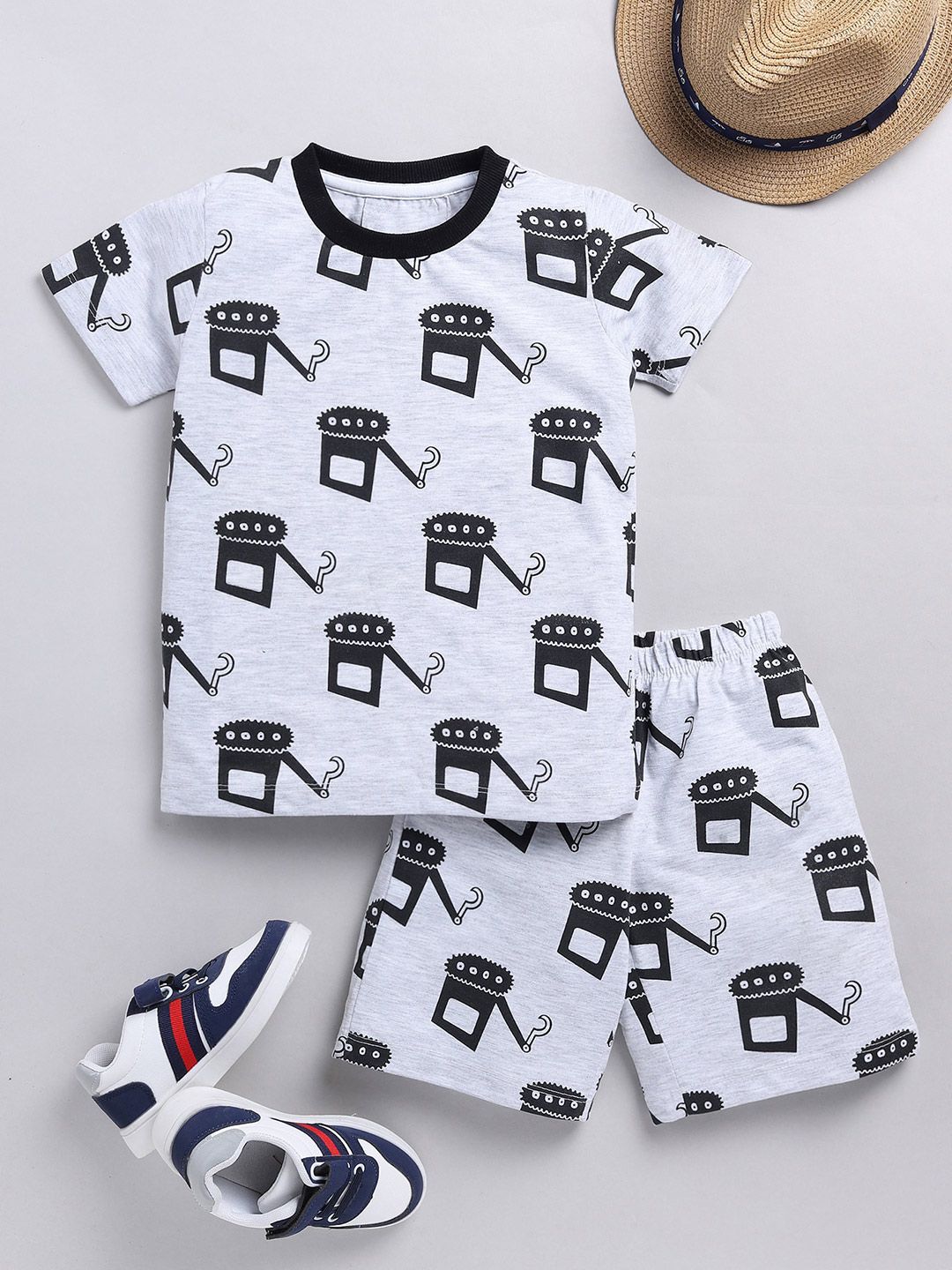 YK Boys Printed T-shirt with Shorts-picture-27