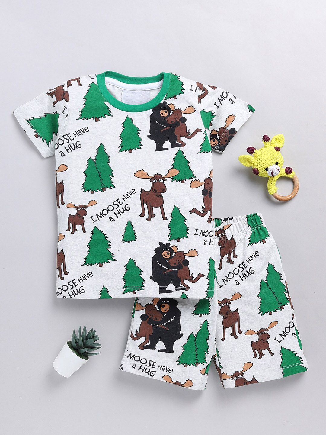 YK Boys Printed Cotton T-shirt with Shorts-picture-26