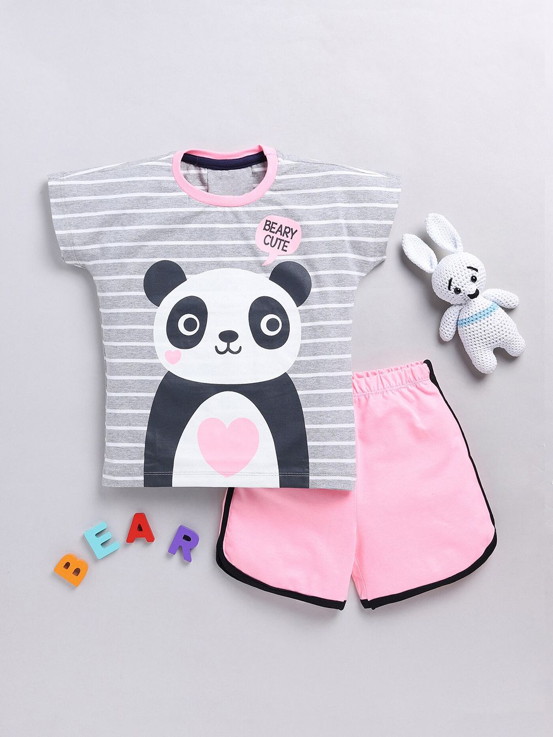 YK Girls Printed T-shirt with Shorts-picture-12