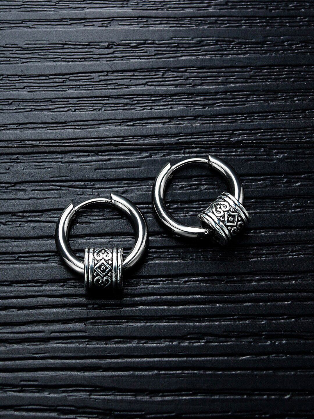 Peora Silver-Plated Contemporary Hoop Earrings-picture-28