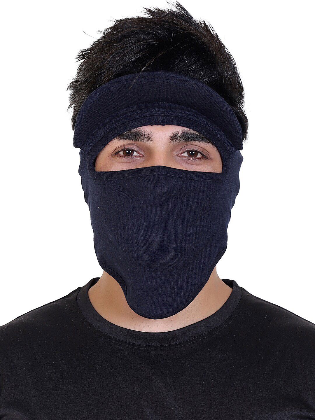 Gajraj Pack Of 2 Cotton Strechable Full Face Masks With Visor-picture-16