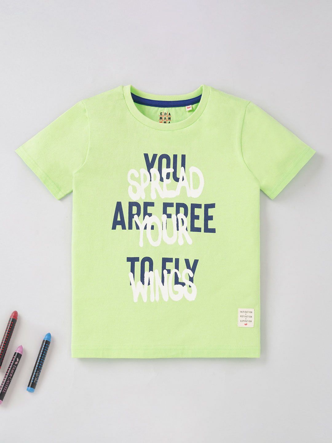 Ed-a-Mamma Boys Typography Printed Cotton T-shirt-picture-40