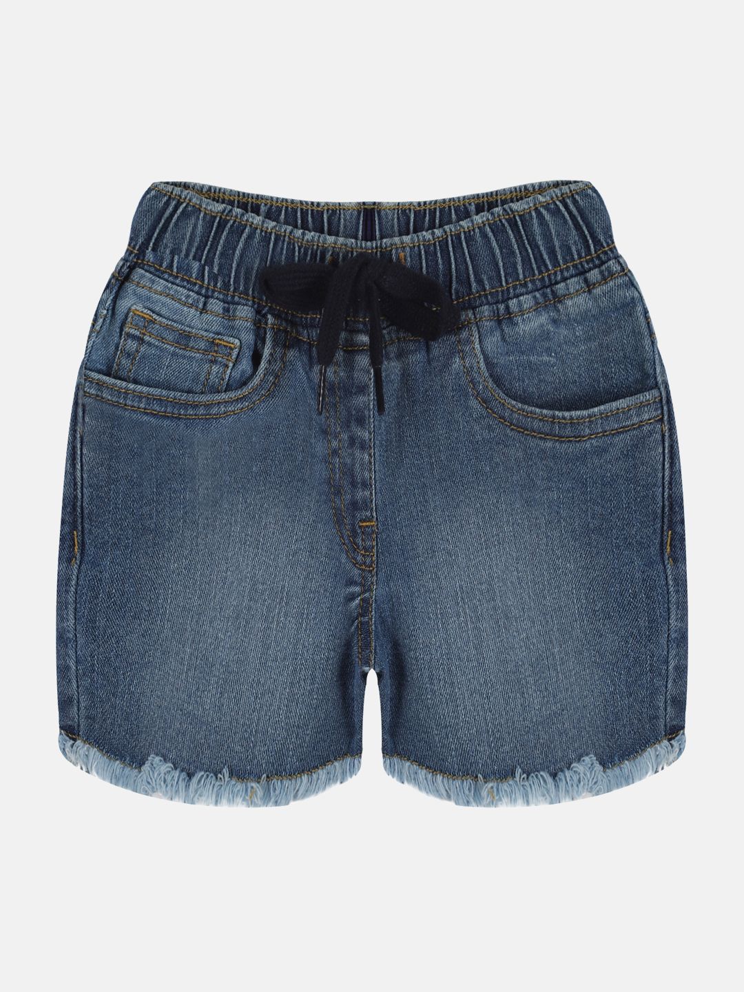 KiddoPanti Girls Frayed Denim Shorts-picture-36