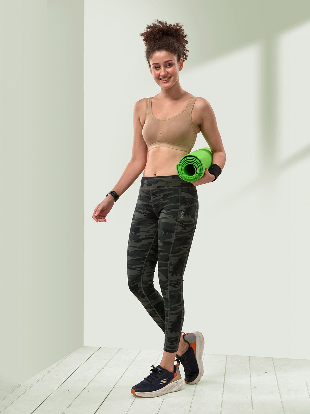 LYRA Tan Combed Cotton Sweat Absorbent Stretchable Sports Bra