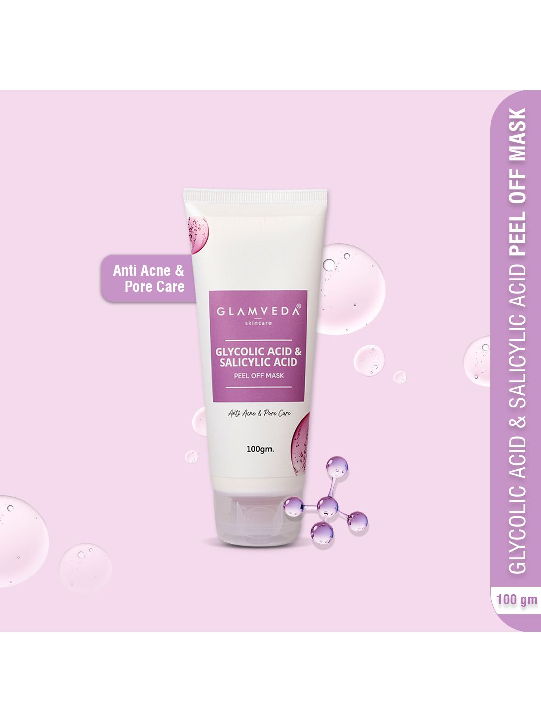 GLAMVEDA Glycolic Acid & Salicylic Acid Anti Acne & Pore Care Peel off Mask - 100 gm-picture-10