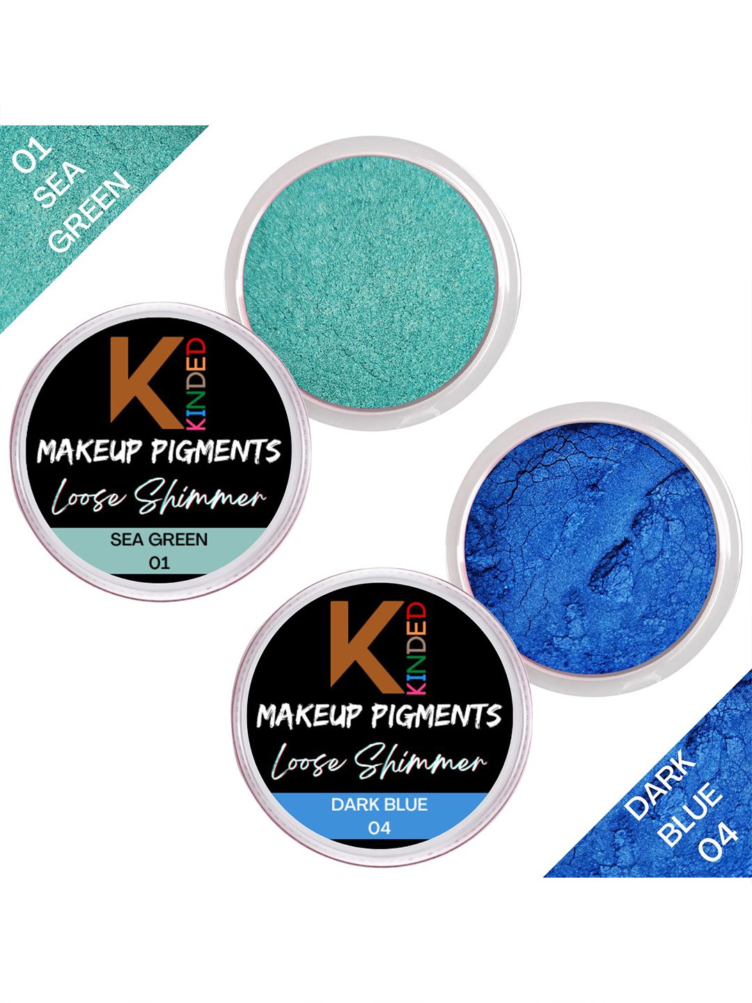 KINDED Set of 2 Makeup Pigments Loose Shimmer Powder Eyeshadow 3 g Each - 01 & 04-picture-34