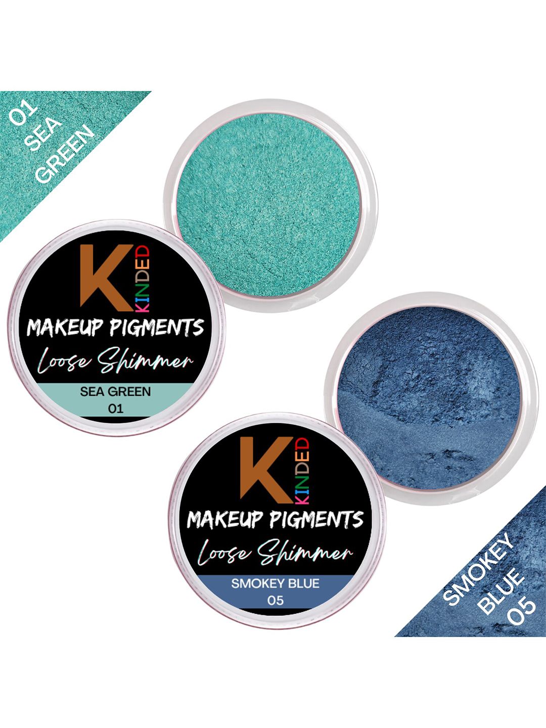 KINDED Set of 2 Makeup Pigments Loose Shimmer Powder Eyeshadow 3 g Each - 01 & 05-picture-54
