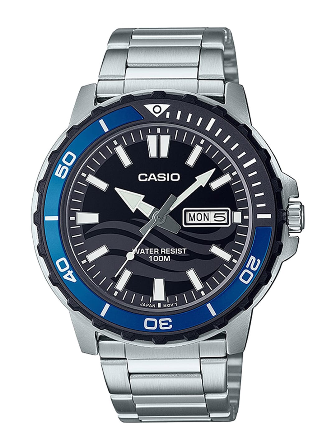 CASIO Men Stainless Steel Bracelet Style Straps Analogue