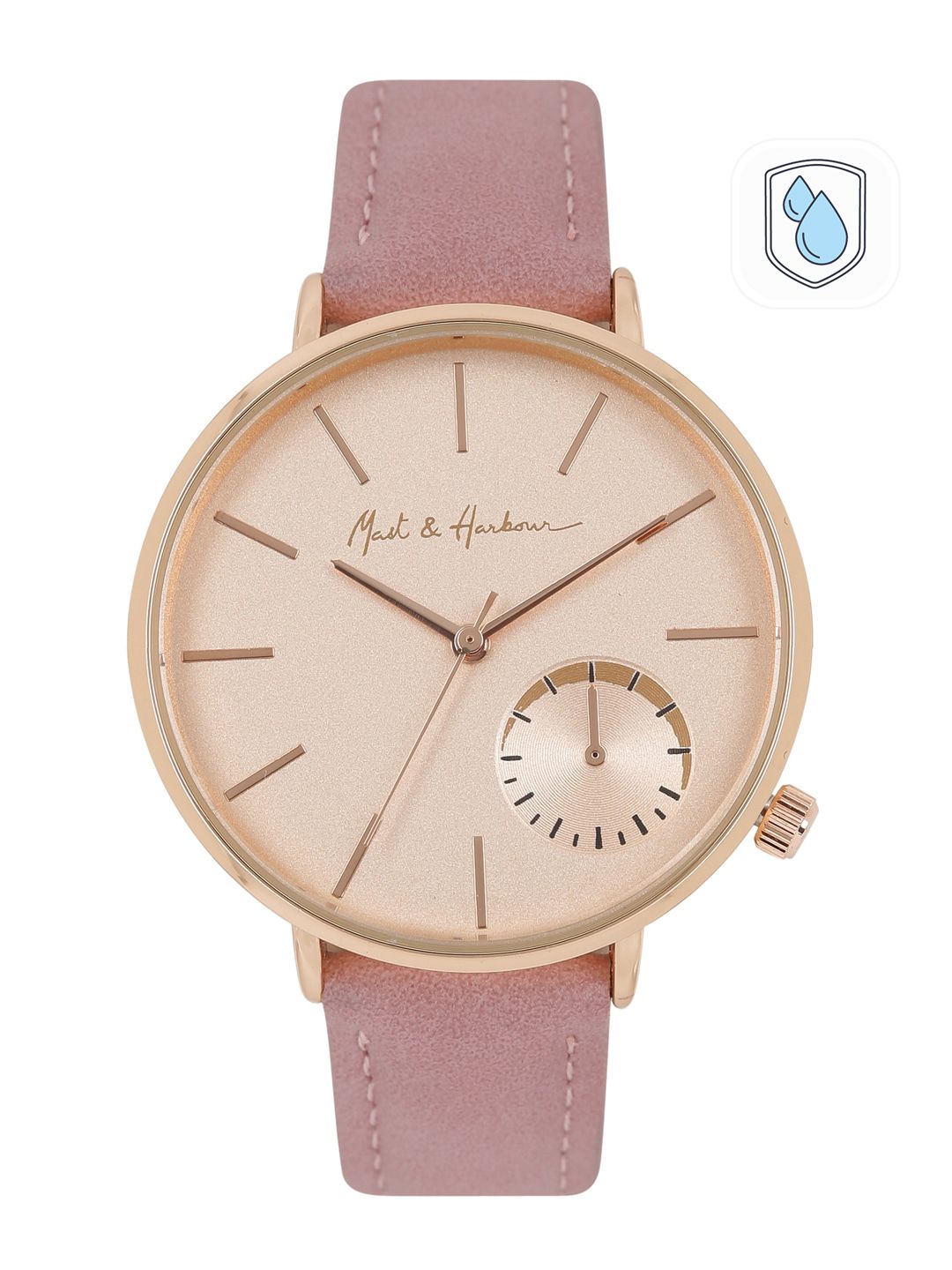 Mast & Harbour Unisex Gold-Toned Analogue Watch MFB-PN-SNT-C18-image-13