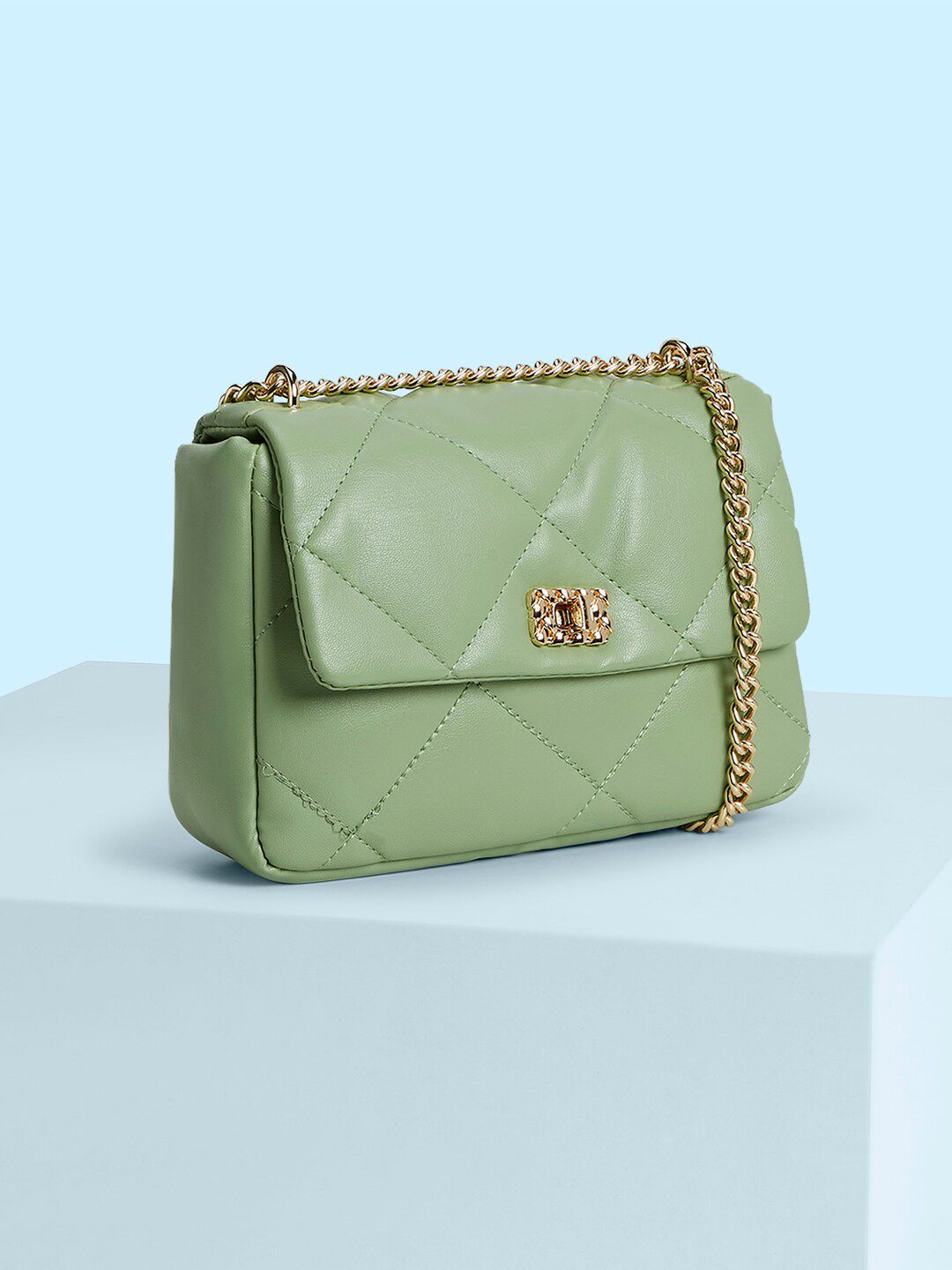 Forever Glam by Pantaloons Textured Structured Sling Bag With Quilted-picture-25