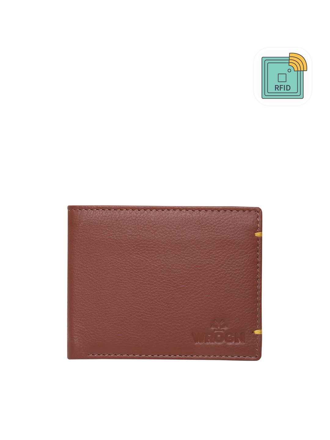 WROGN Men Leather RFID Two Fold Wallet