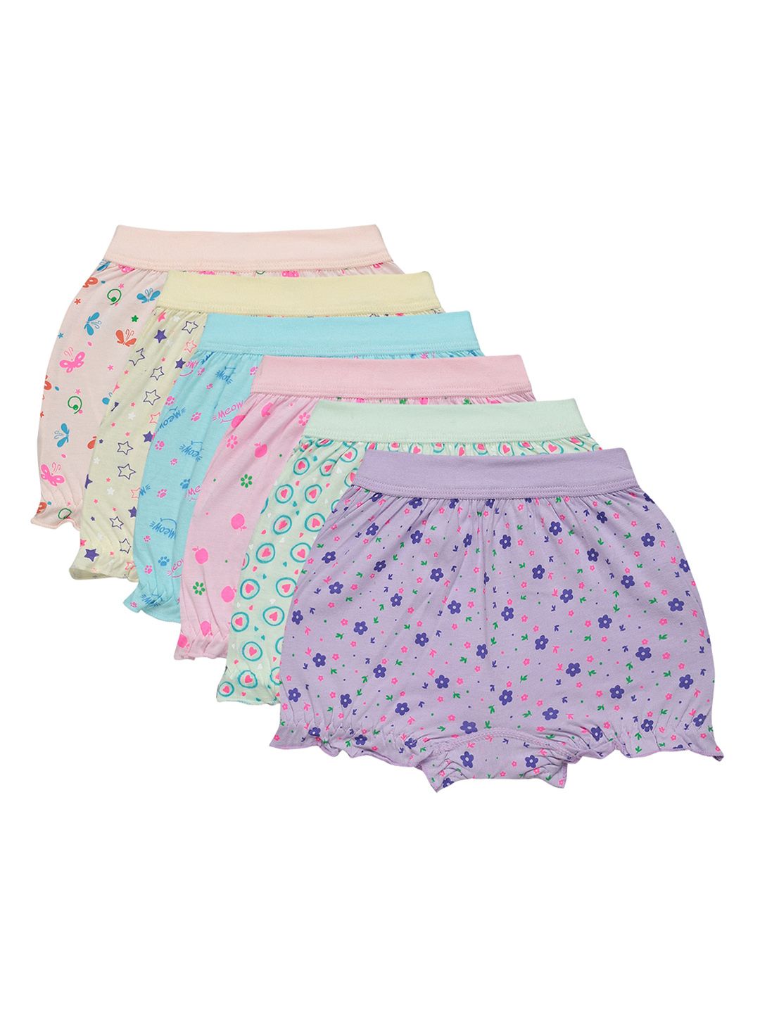 Bodycare Kids Kids Pack Of 6 Assorted No Harm Dyes Cotton Bloomer Briefs-picture-54