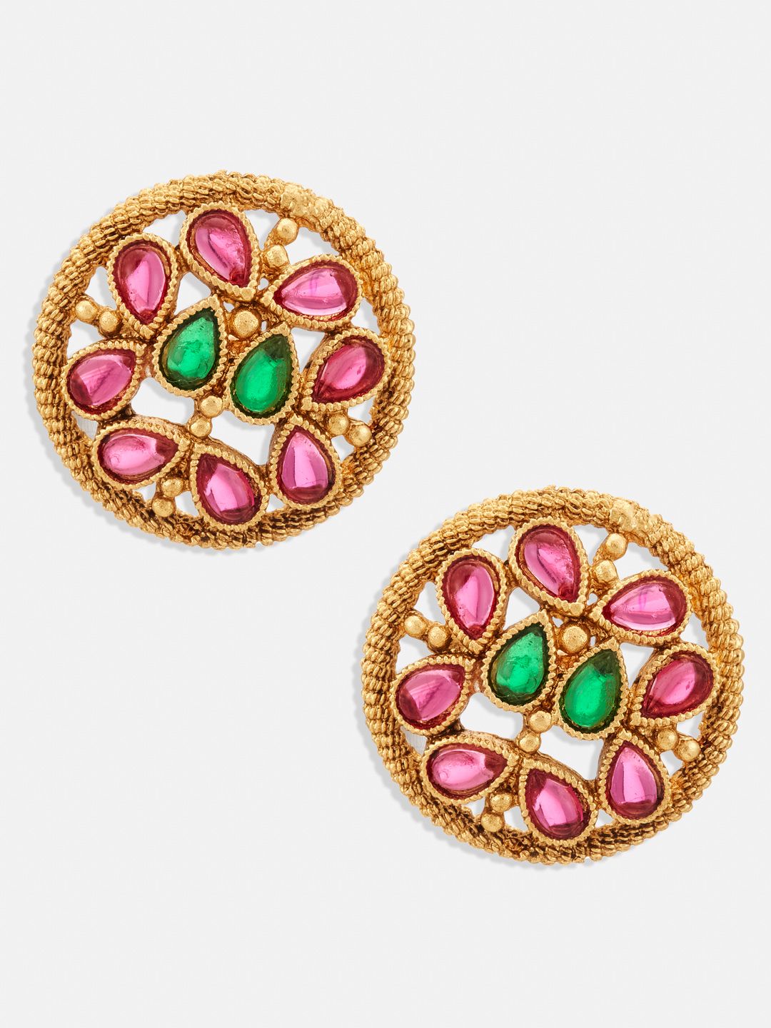 ATIBELLE Gold-Plated Stone-Studded Jewellery Set