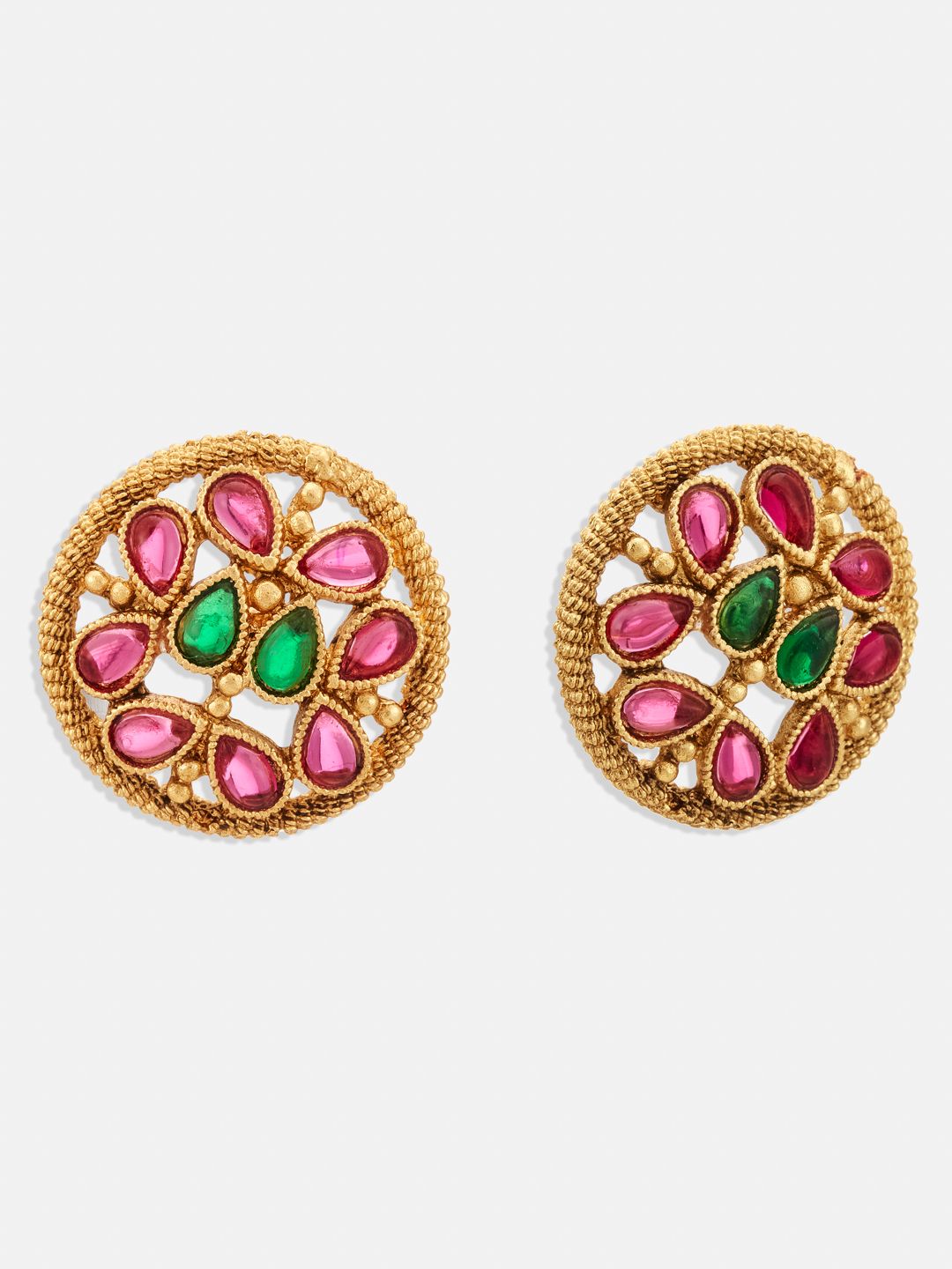ATIBELLE Gold-Plated Stone-Studded Jewellery Set