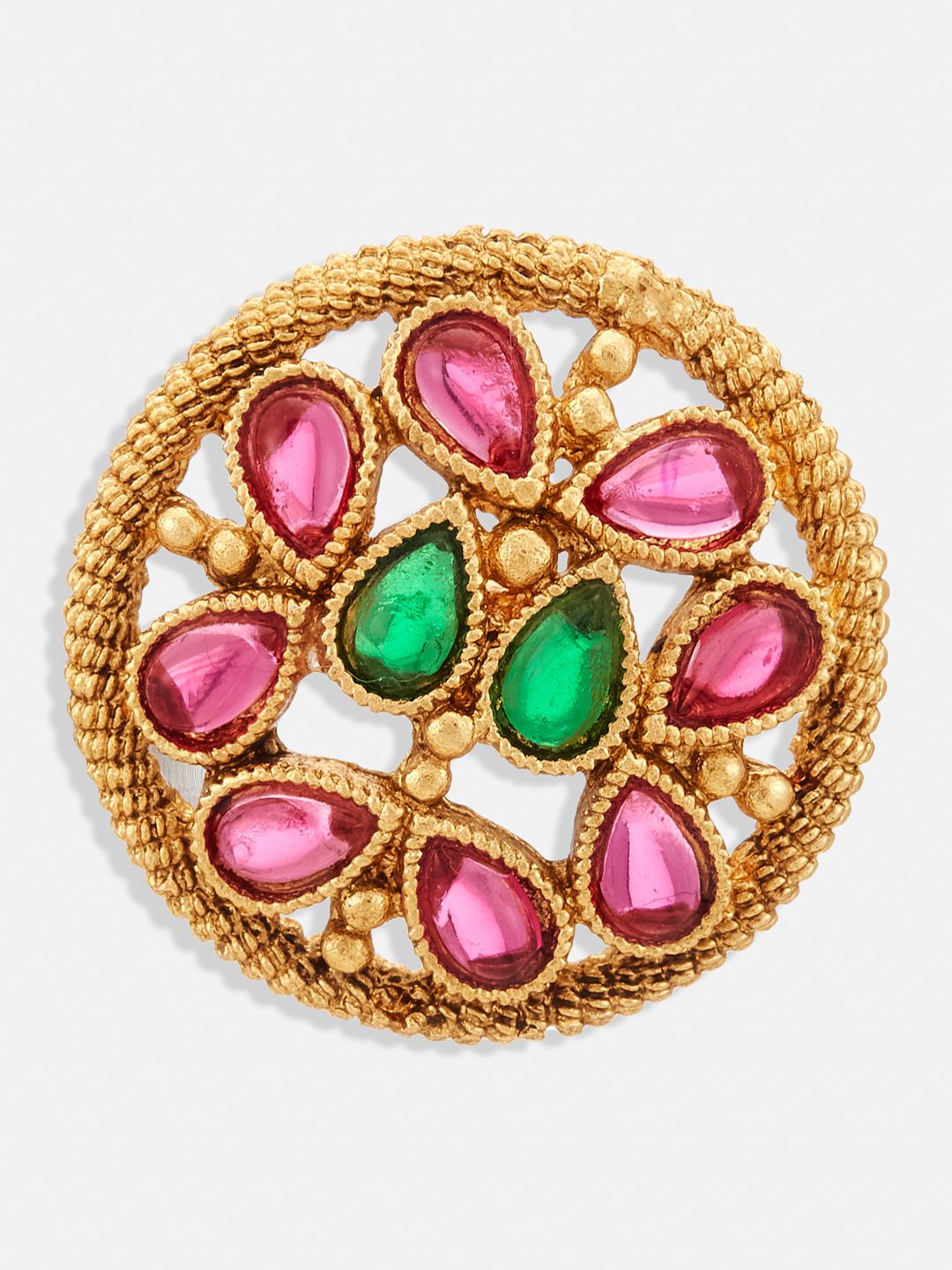 ATIBELLE Gold-Plated Stone-Studded Jewellery Set