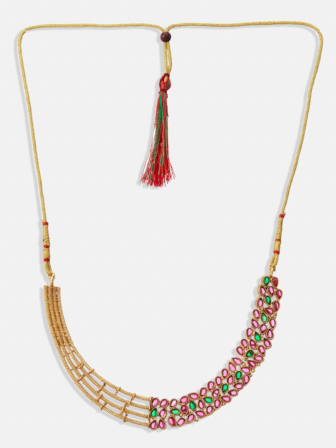 ATIBELLE Gold-Plated Stone-Studded Jewellery Set