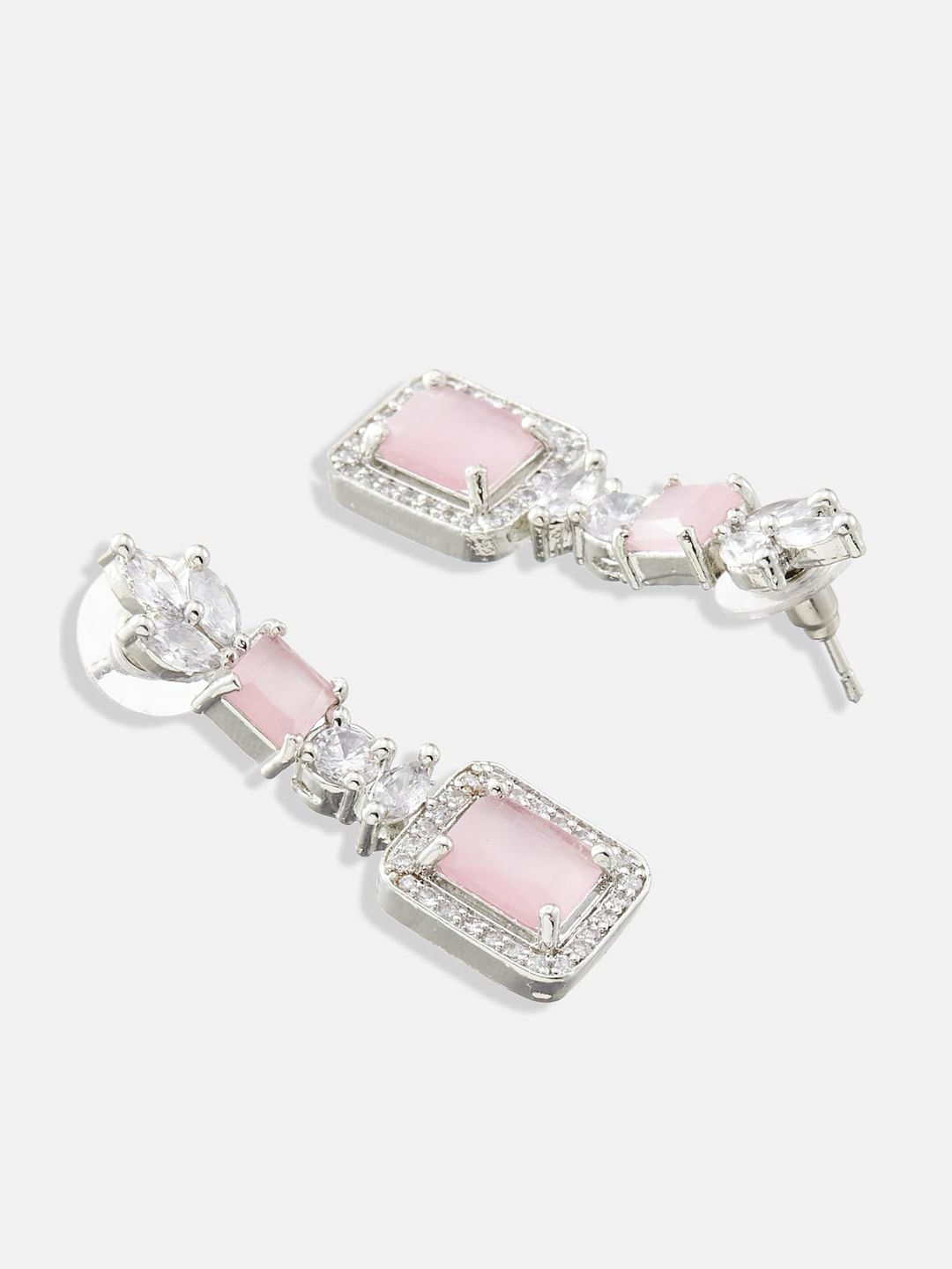 ATIBELLE Sliver-Plated & AD Studded Jewellery Set