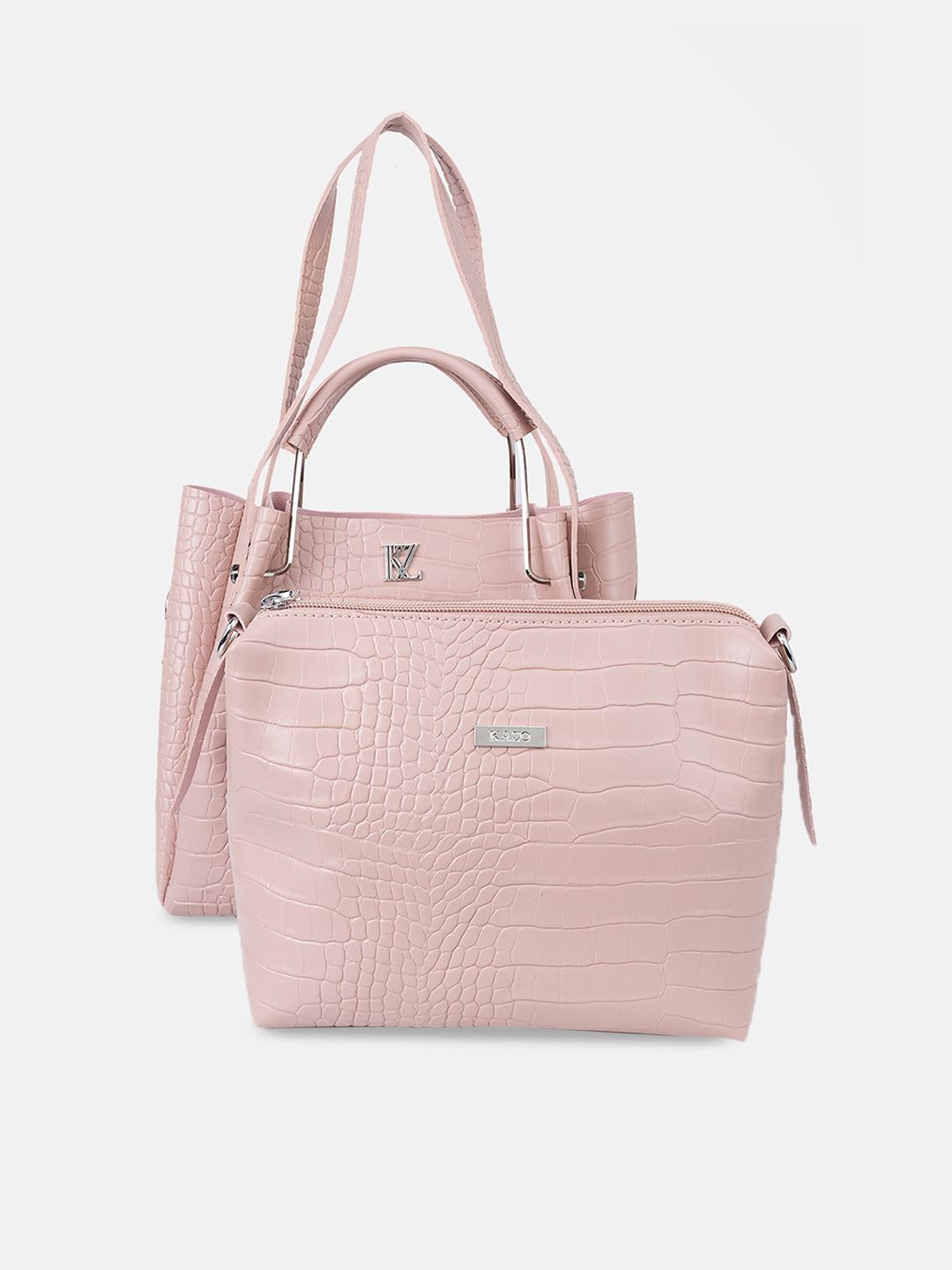 Buy Elle ELLE Pink Textured Swagger Handheld Bag at Redfynd