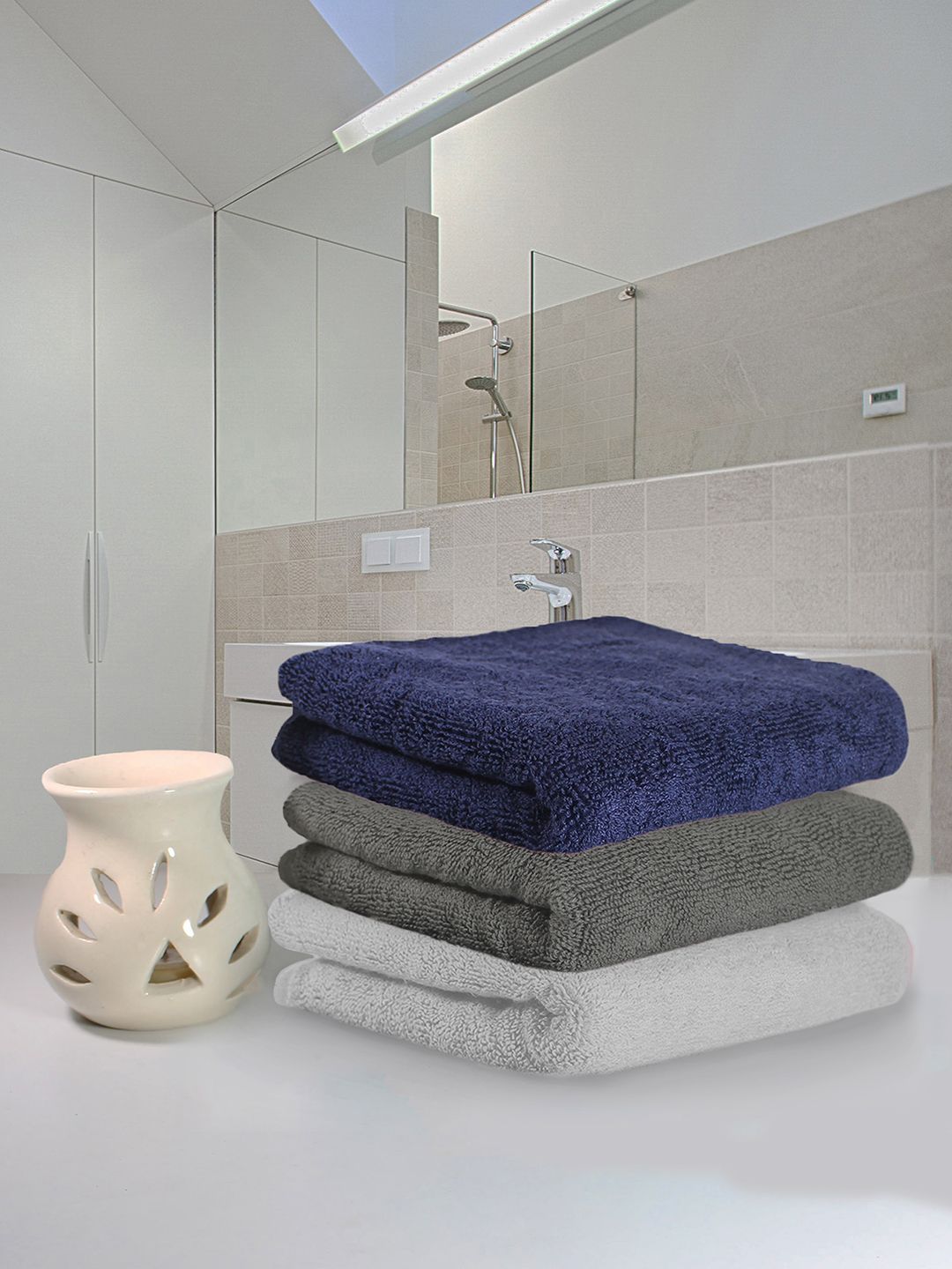 Heelium Unisex Super Soft & Quick Absorbent 600 GSM Bamboo Hand Towel-picture-45