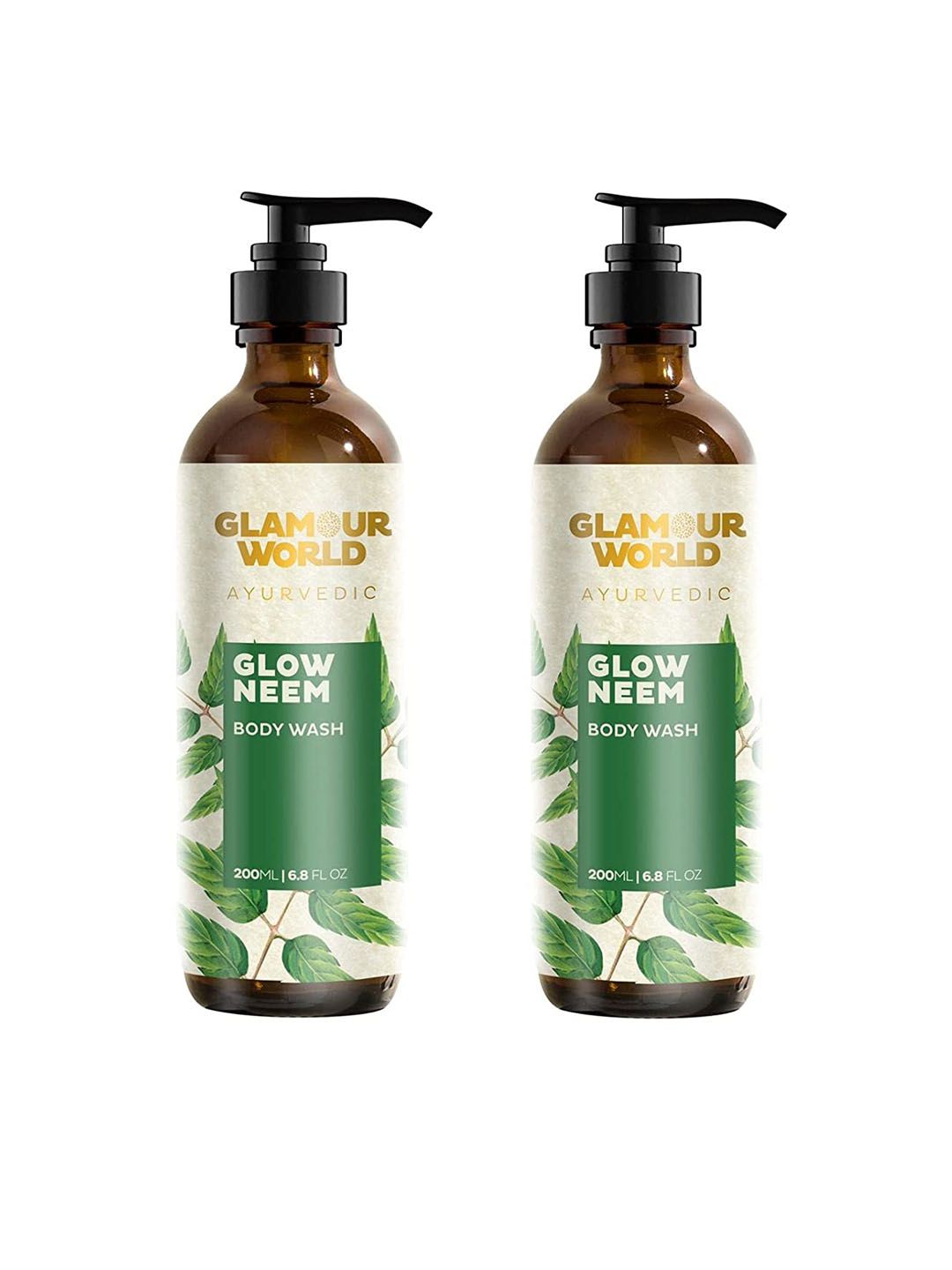 Glamour World Ayurvedic Glow Set Of 2 Neem Herbal Body Wash 200ml Each-picture-19
