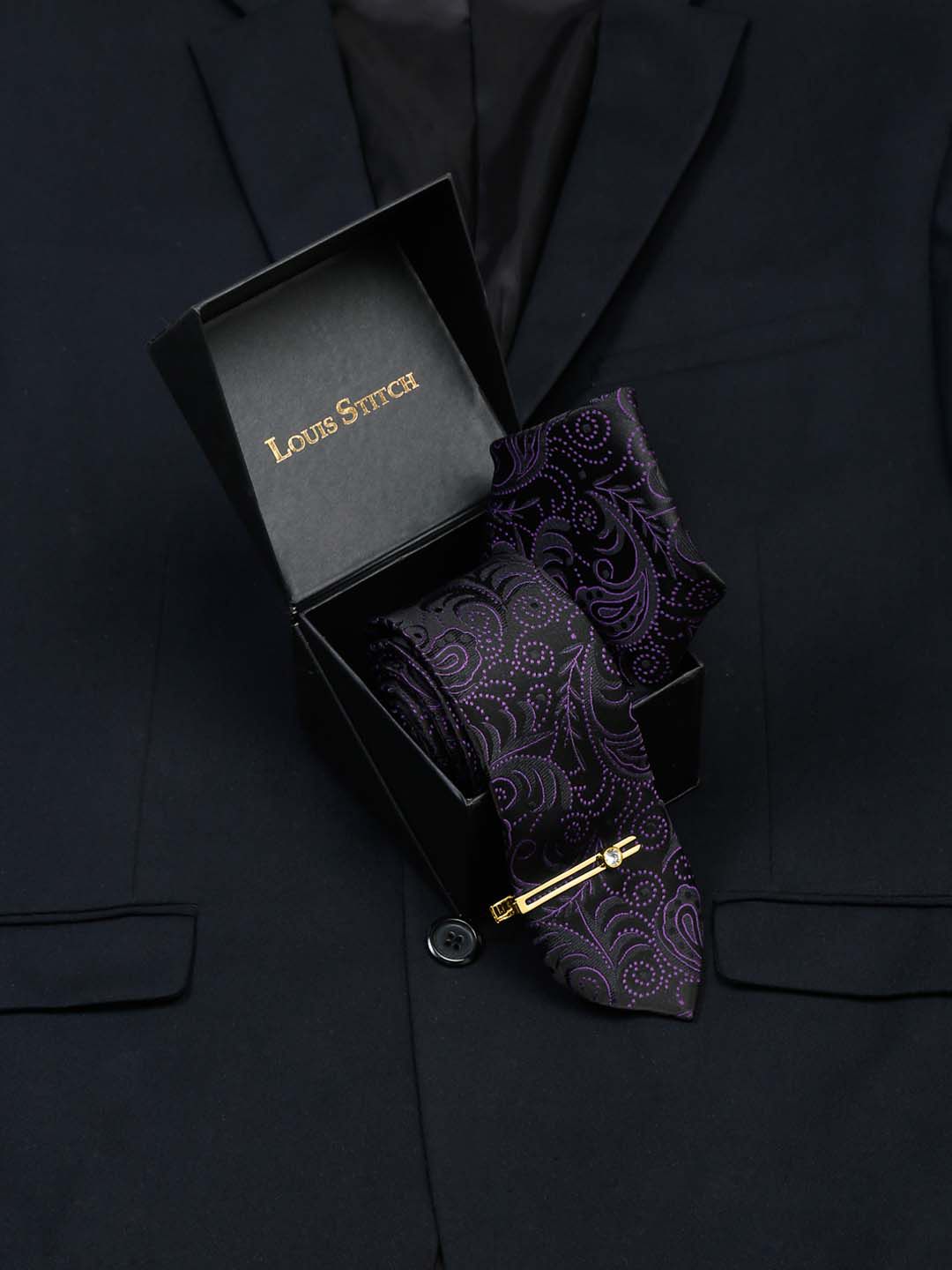 LOUIS STITCH Men Italian Silk Necktie Accessory Gift Set-picture-27