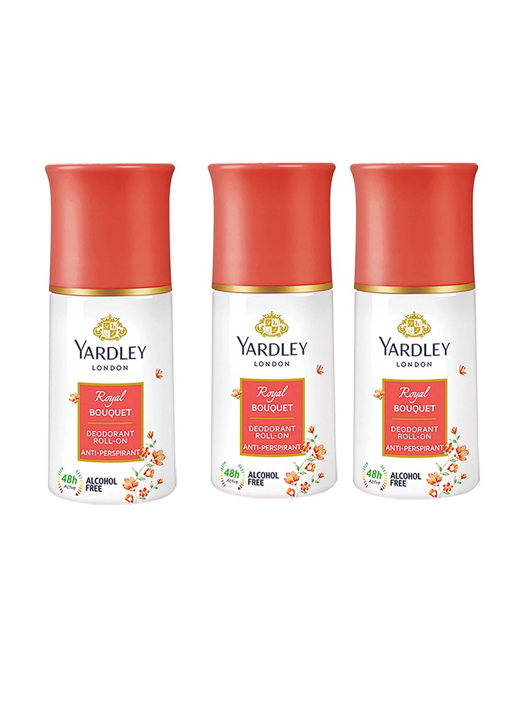 YARDLEY LONDON Women Set of 3 Royal Bouquet Anti-Perspirant Deodorant Roll-Ons - 50ml Each-image-28