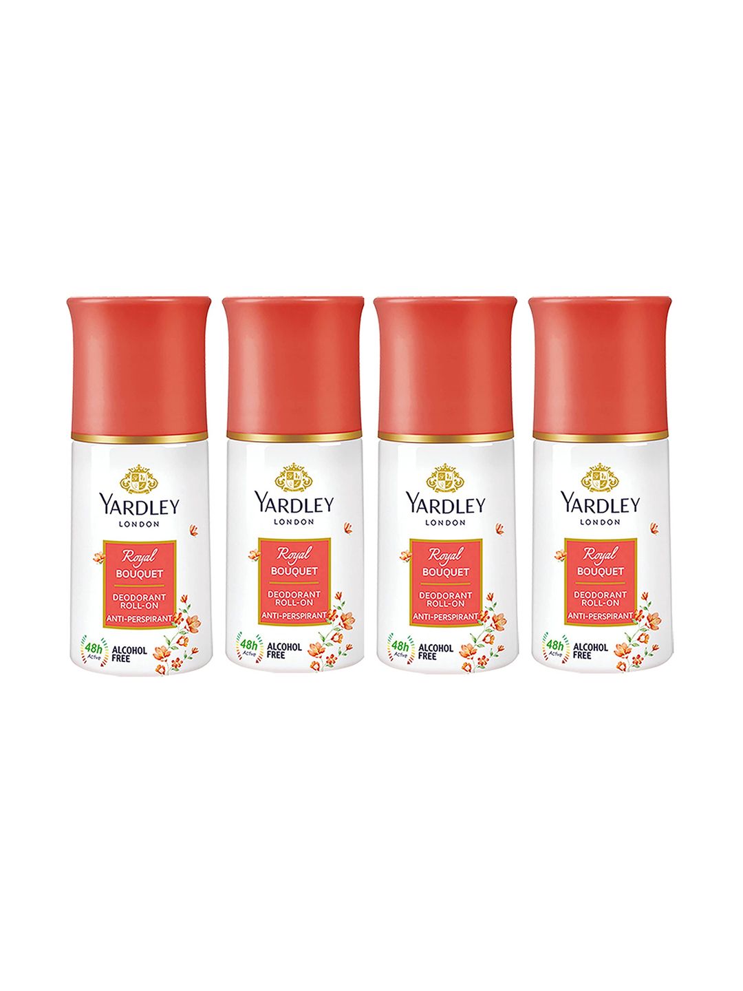 YARDLEY LONDON Women Set Of 4 Anti-Perspirant Royal Bouquet Deodorant Roll-On - 50ml Each-image-30