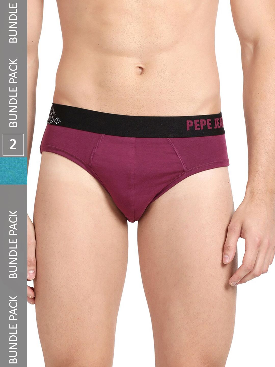 Pepe Jeans Men Pack Of 2 Cotton Anti Microbial Low-Rise Basic Briefs- 8904311371755-image-18