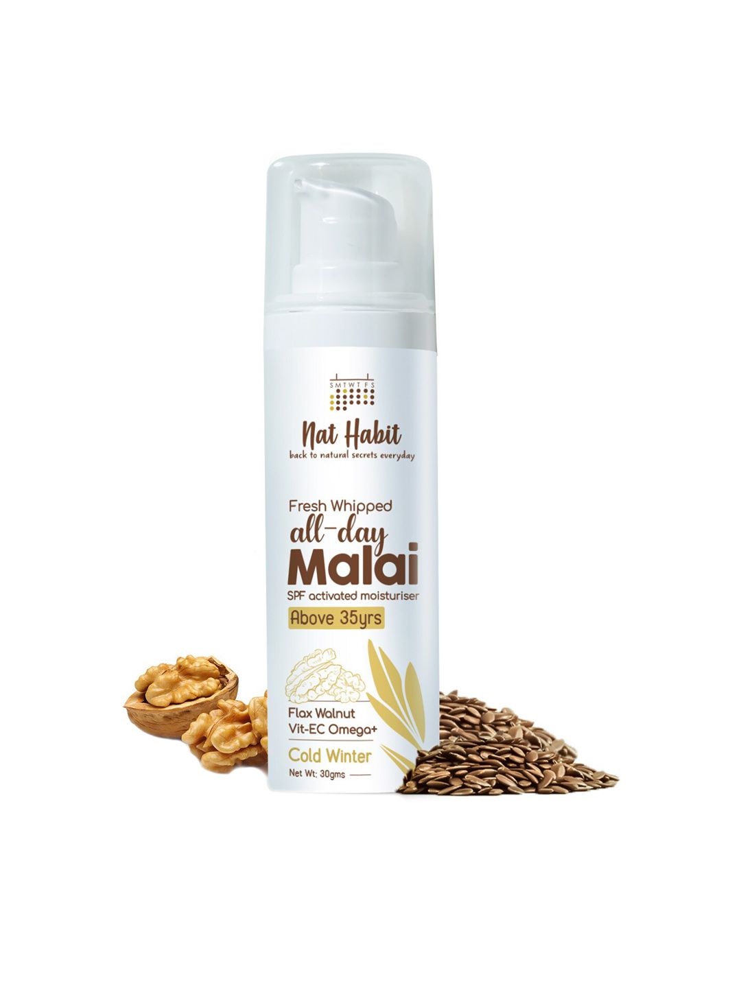 Nat Habit Fresh Whipped All Day Malai Moisturizer with Flax Walnut Vit-EC Omega - 30 g-picture-13