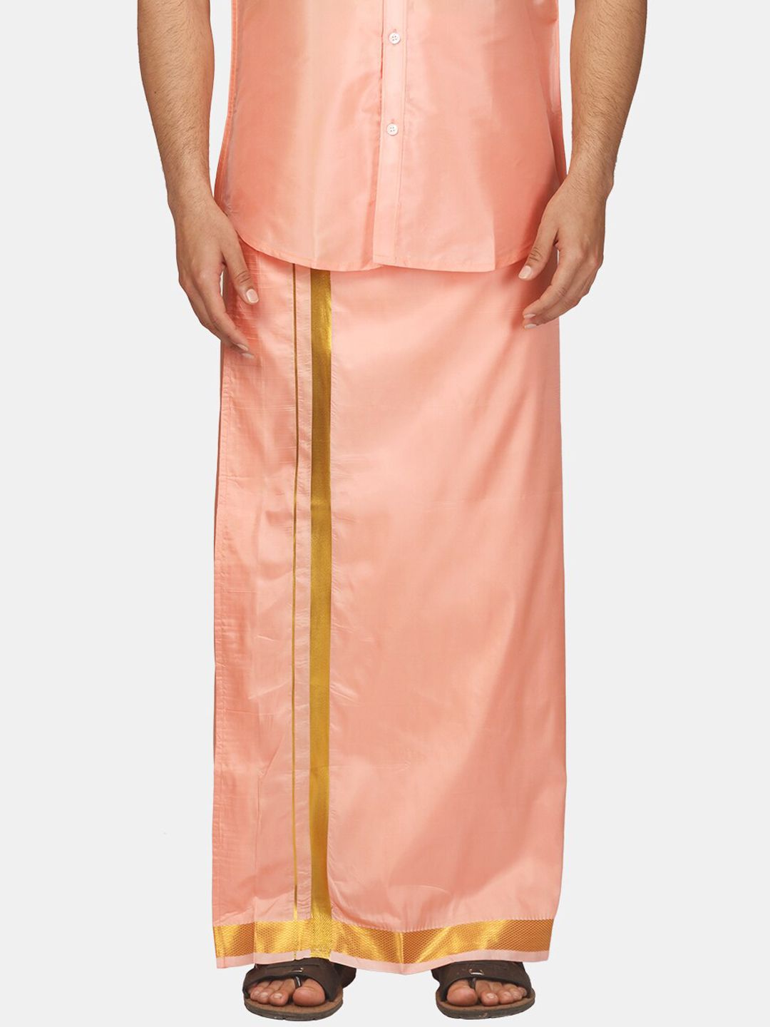 Sethukrishna Men Zari Border Art Silk Dhoti-image-37
