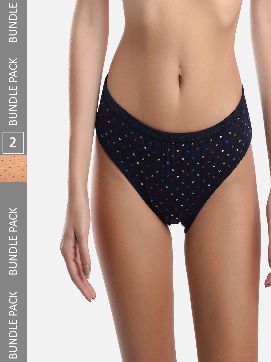 FIMS Women Pack Of 2 Printed Mid Rise Hipster Briefs OLA_Panty_BlueBeige-picture-20