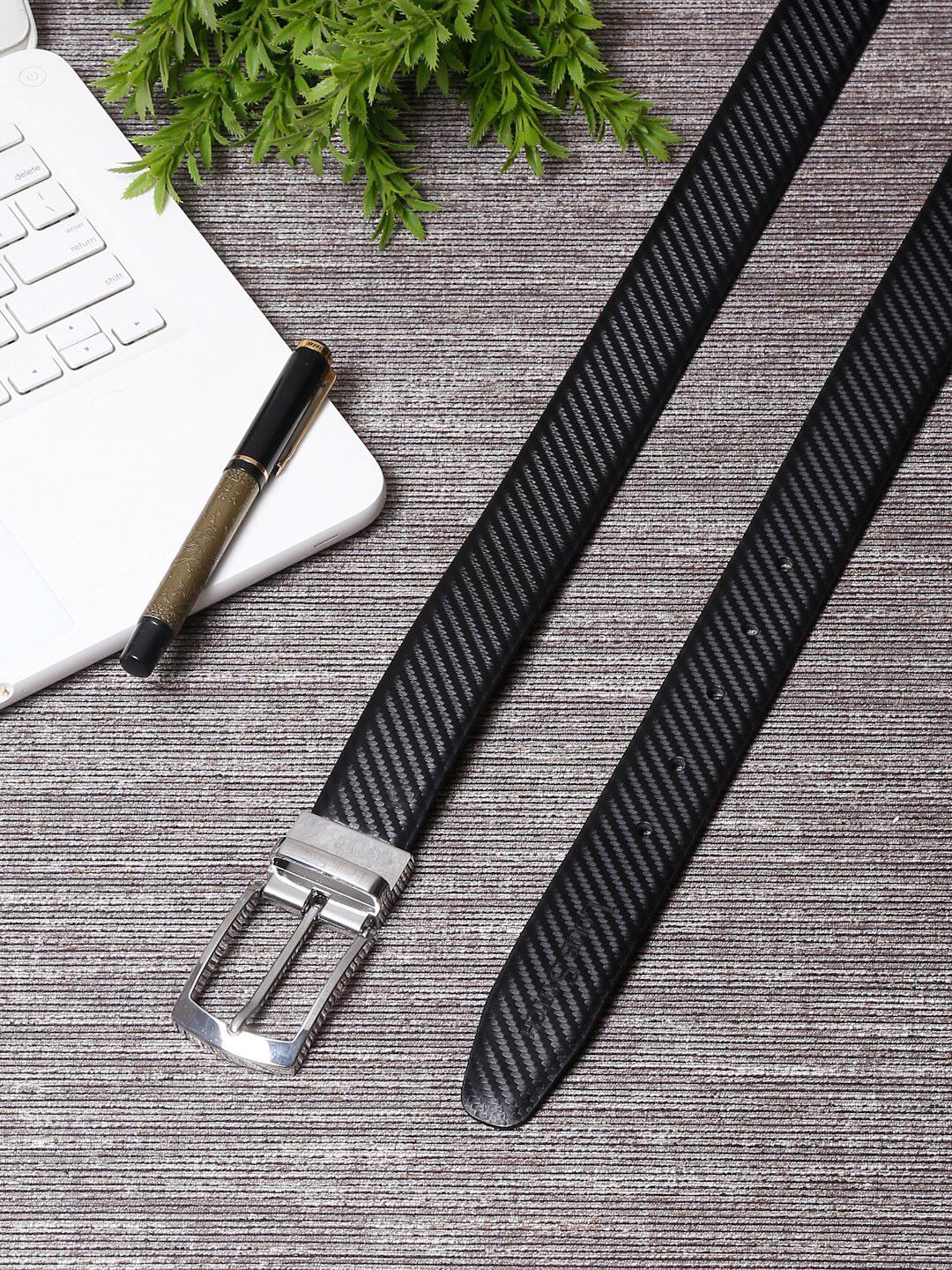 LOUIS STITCH Men Textured Leather Reversible Formal Belt-picture-27