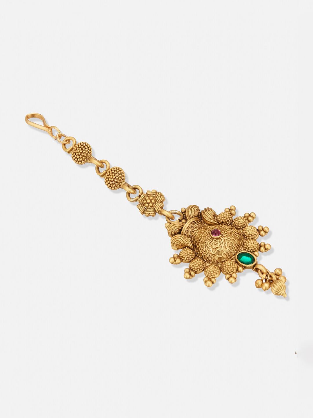 ATIBELLE Gold-Plated Stone-Studded Maang Tikka