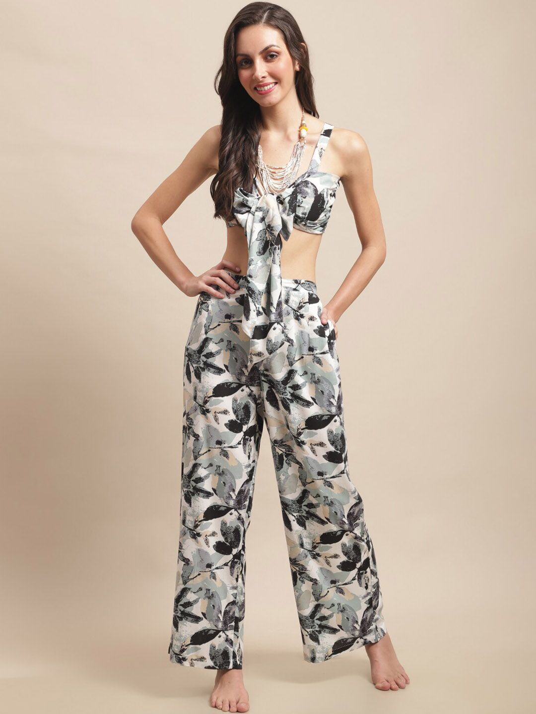 Claura Tropical Printed Top & Trouser Swimwear Set-picture-27