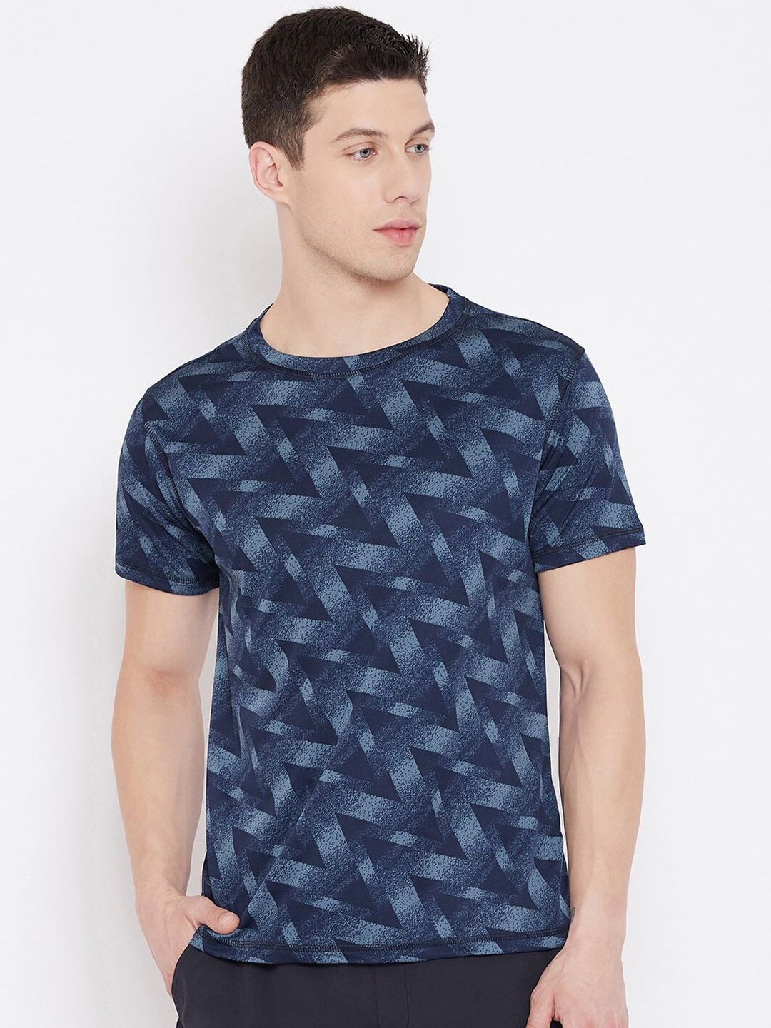 JUMP USA Geometric Printed Sports T-shirt-image-49
