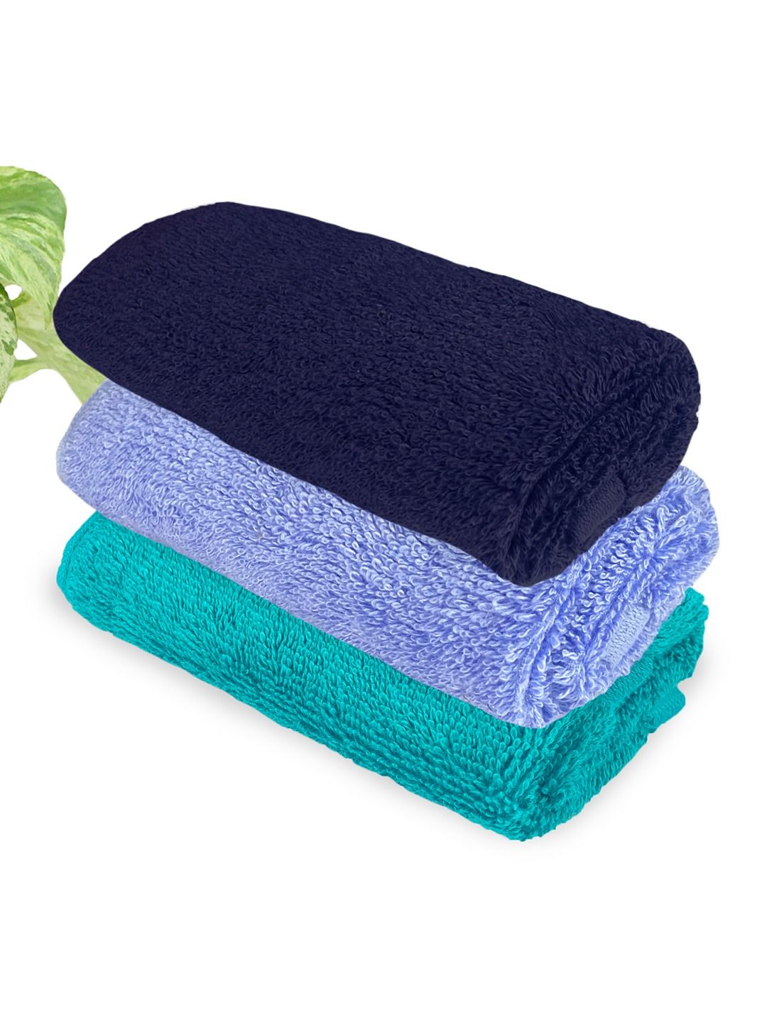 Heelium Blue & Teal 3-Pcs 600 GSM Anti-Bacterial Bamboo Face Towels-picture-39